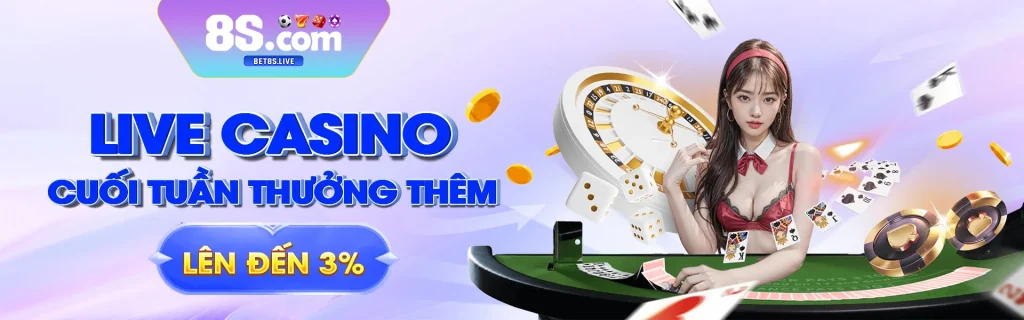 banner live casino cuối tuần thưởng 3%